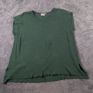 DANTELLE Top Women's XXL Green Short Cap Sleeve Stretch